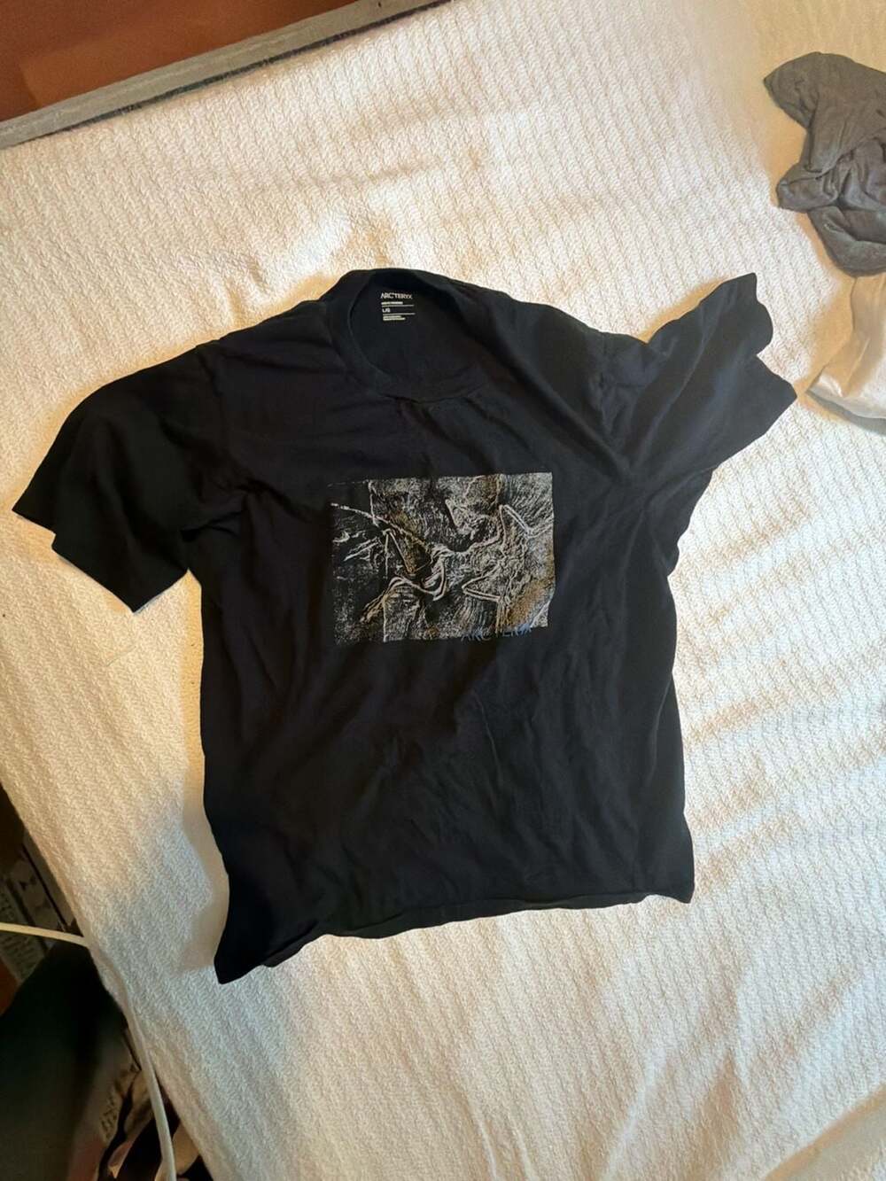 Arc'teryx Men's Kragg Cotton Lithographica Graphic T-Shirt Black Size L